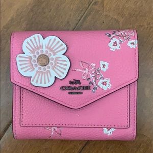 Coach Hot Pink Floral Wallet